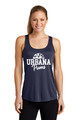 Urbana Hawks POMS Tank Top Performance LADIES Racer Back Polyester Many Colors Available Sz S-2XL NAVY MODEL