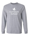 IVYMOUNT SCHOOL T-shirt Cotton LONG SLEEVE Many Colors Available SZ S-3XL SPORTS GREY