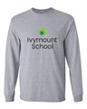 IVYMOUNT SCHOOL MULTICOLOR T-shirt Cotton LONG SLEEVE Many Colors Available SZ S-3XL SPORTS GREY