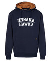 Urbana Hawks LACROSSE Woodland Fleece Hoodie HEAVYWEIGHT Sweatshirt DRI DUCK Many Colors Available Sz S-5XL NAVY