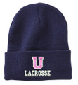 URBANA HAWKS LACROSSE FLEECE LINED PINK Beanie Hat Many Colors Available NAVY