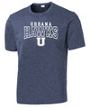 Urbana Hawks TENNIS T-shirt Performance Posi Charge Competitor Many Colors Available SZ XS-4XL HEATHERED NAVY