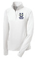 UHS Urbana Hawks UNIFIED SPORTS TRACK Half Zip Performance Stretch Sport Wick Polyester Spandex Pullover Many Colors Available LADIES SIZES S-4XL WHITE with NAME PERSONALIZATION