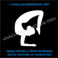 Yoga Pose Stretch OM OHM AUM Namaste Spiritual Vinyl Decal WHITE