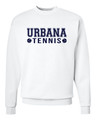UHS Urbana Tennis Crewneck Sweatshirt SZ  S-3XL WHITE