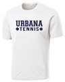 UHS Urbana TENNIS T-shirt Performance Posi Charge Competitor MANY COLORS Available SZ S-3XL WHITE