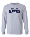 UHS URBANA HAWKS BOOSTERS T-shirt Cotton LONG SLEEVE  SZ S-3XL SPORT GREY