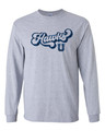 UHS Urbana Hawks BOOSTERS RETRO GLITTER T-shirt Cotton LONG SLEEVE SZ S-3XL SPORT GREY