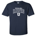 UHS Urbana Hawks BOOSTERS U T-shirt Cotton YOUTH S-XL NAVY