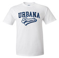 Urbana Hawks POMS GLITTER Varsity T-shirt Cotton Many Colors Available YOUTH Sz S-XL WHITE