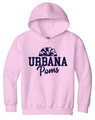 Urbana Hawks POMS  Cotton Hoodie Sweatshirt LT PINK YOUTH SZ S-XL