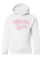 Urbana Hawks POMS Glitter Cotton Hoodie Sweatshirt Many Colors Available YOUTH SZ S-XL WHITE