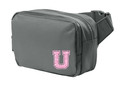 Urbana Hawks POMS PINK GLITTER Crossbody Dual-Compartment Sling Bag STORM GREY