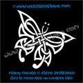 Butterfly Celtic Irish Ireland Religious Church Knot Vinyl WHITE