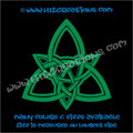 Celtic Trinity Knot Irish Dance Ireland Religious Church Grace Vinyl Decal KELLY GREEN