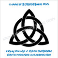 Celtic Trinity Knot Irish Dance Ireland Religious Church Triangle Vinyl Decal BLACK