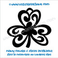 Shamrocks Celtic Irish Dance Ireland Luck Clover Vinyl Decal BLACK