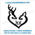 Deer Doe Family Hunting Buck Elk Mom Dad 2 Kids Love Vinyl Car Truck Boat Decal Sticker BLACK