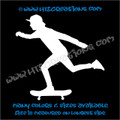 Skateboarder Skateboarding Car Truck Bumper Skateboard Laptop Wall Vinyl Decal WHITE