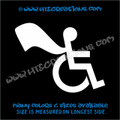 Wheelchair Handicap Super Hero Boy Special Needs Vinyl Decal Truck Laptop Tablet Vinyl Decal WHITE