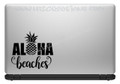 Aloha Beaches Pineapple Hawaii Hawaiian Heart Vinyl Decal Laptop Car Door Mirror Truck