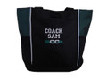 Cross Country XC Track Arrow Personalized Embroidered HUNTER GREEN Zippered Tote Bag Font Style VARSITY