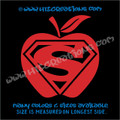 Teacher Super Hero Aide Classroom Vinyl Decal Laptop Vanity Cell Phone Car Door Mirror Truck RED