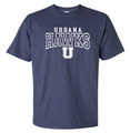 Urbana Hawks LACROSSE T-shirt Cotton Many Colors Available SZ S-4XL  HEATHERED NAVY