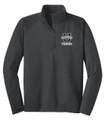 Urbana Hawks Half Zip Performance Stretch UHS TENNIS U VARSITY Sport Wick Polyester Spandex Pullover Many Colors Available CHARCOAL GREY