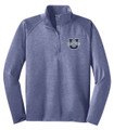 Urbana Hawks Half Zip Performance Stretch UHS U Varsity Sport Wick Polyester Spandex Pullover HEATHER Many Colors Available Sz XS-4XL TRUE NAVY HEATHER