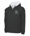 Urbana Hawks Half Zip LACROSSE Pullover Nylon Jacket Charles River Personalization Available SZ S-3XL BLACK