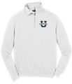 Urbana Hawks Qtr Zip Cotton Pullover Personalization Available Many Colors Available SZ S-4XL WHITE