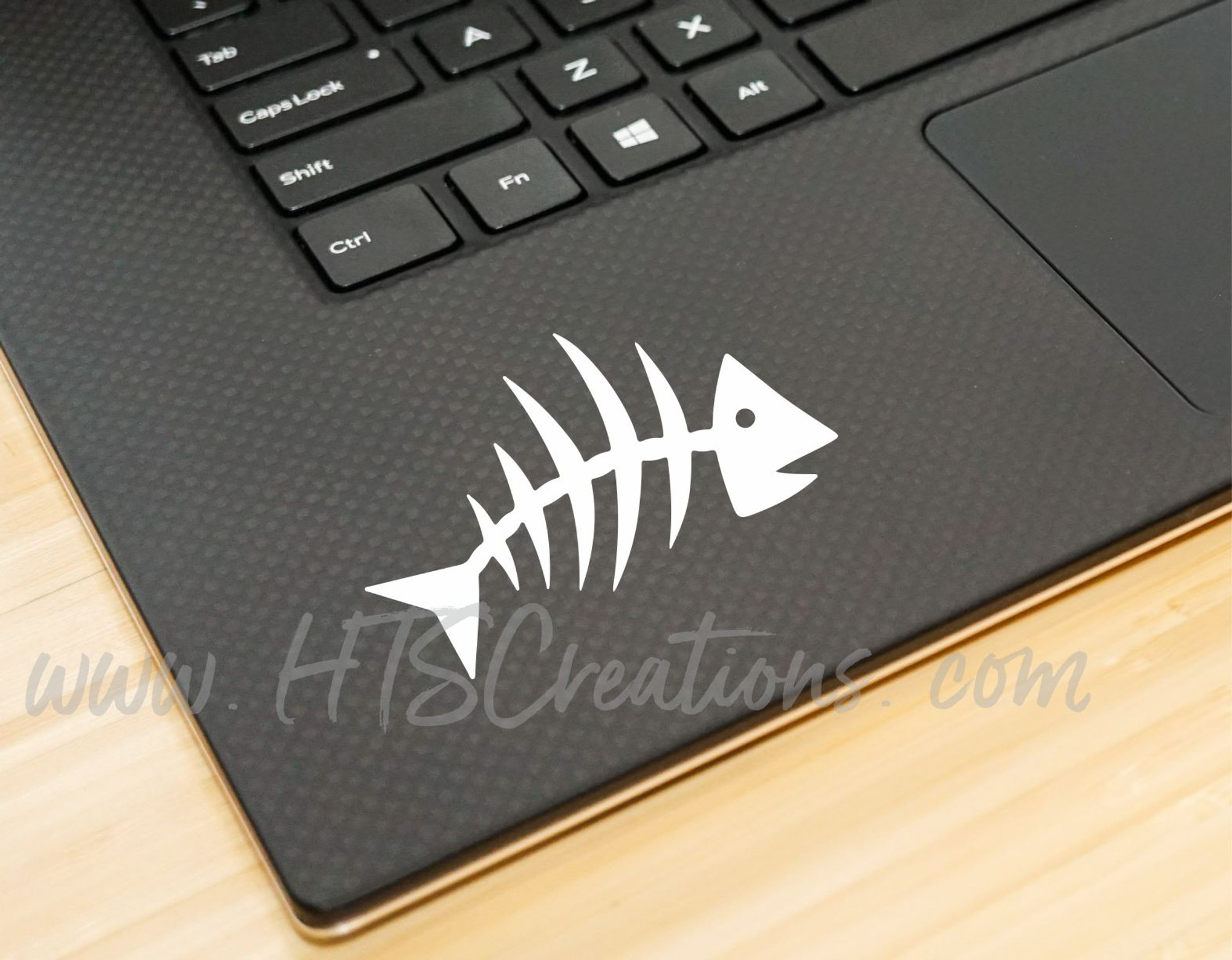 Fishbone Fish Bone Skeleton Fishing Vinyl Decal Laptop Car Door Mirror  Truck Thermos - HTs Creations