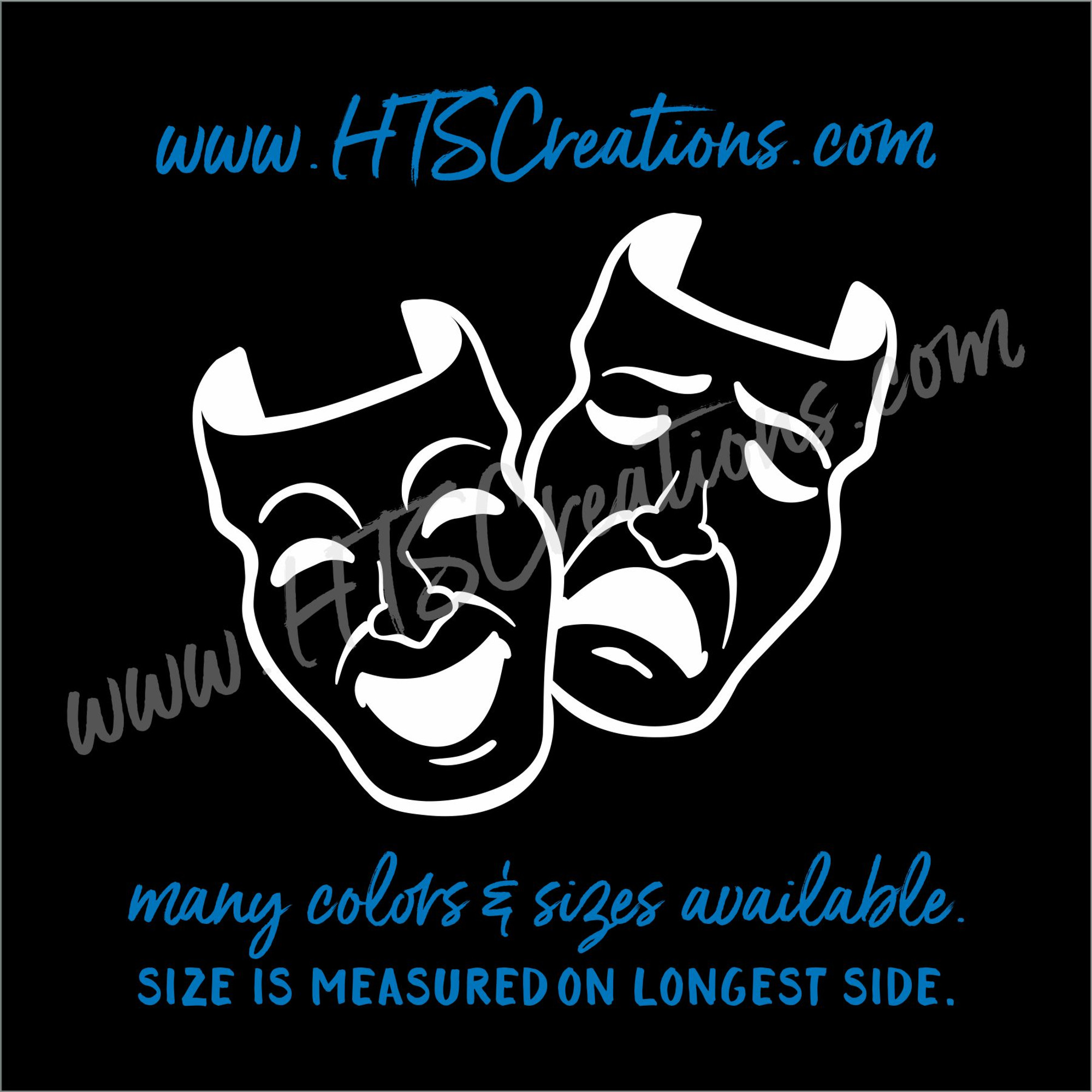 colorful comedy tragedy masks