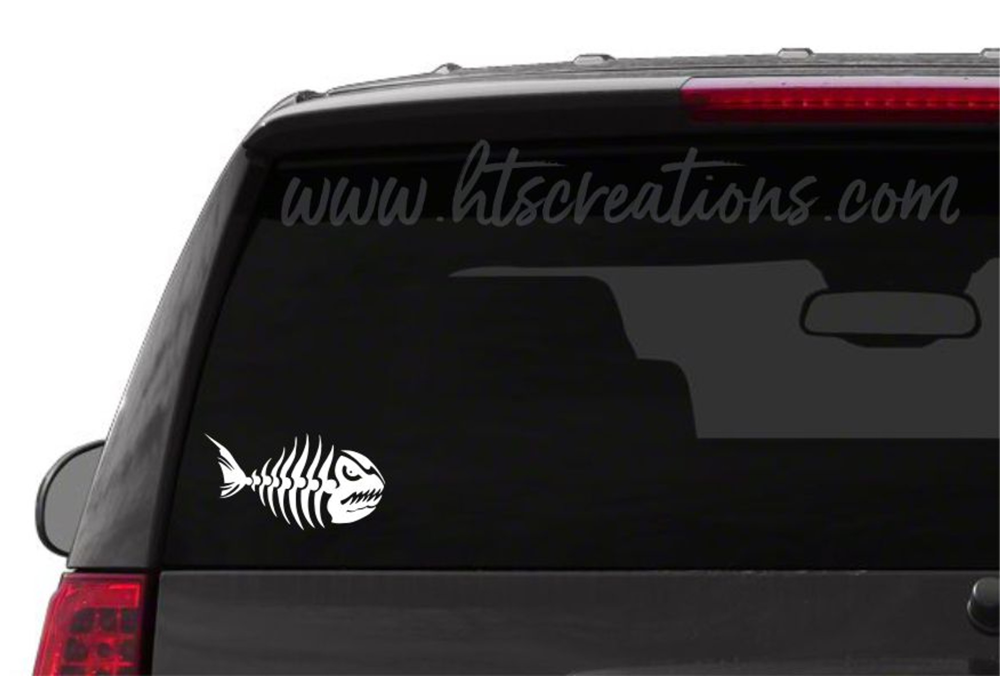 Hooked Fish Die Cut Vinyl Decal for Car, Truck, Laptop, Window's