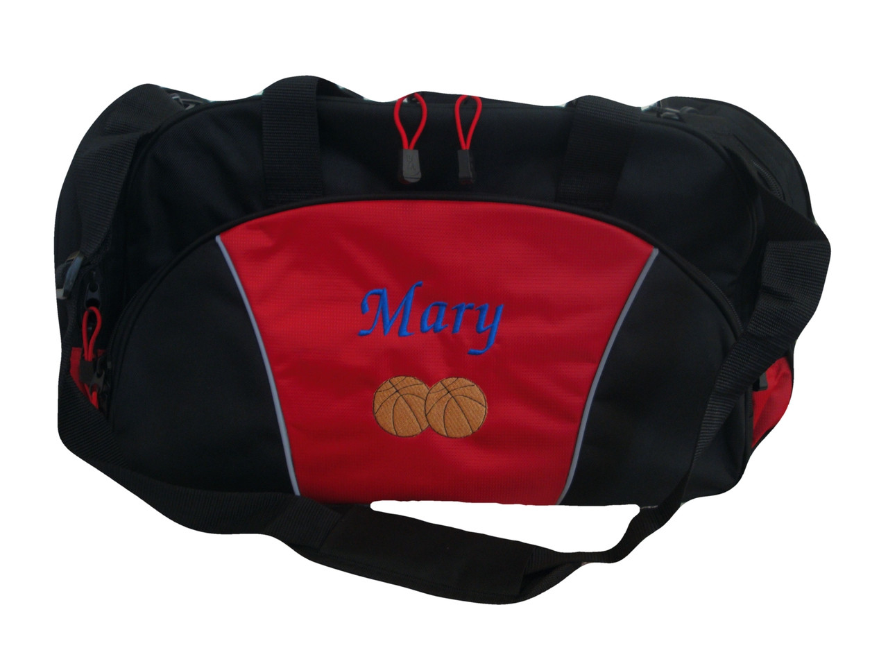 Basketball 2 Balls Team Coach Mom Personalized Embroidered Duffel Bag