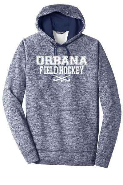 Urbana FIELD HOCKEY Hoodie Performance PosiCharge Electric Heather Fleece Pullover Sweatshirt Sticks Many Colors Available Sizes XS-4XL TRUE NAVY ELECTRIC