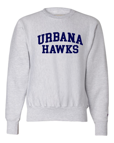UHS Urbana Hawks Crewneck Sweatshirt Reverse Weave CHAMPION Many Colors Available Sz S-3XL  SILVER GREY