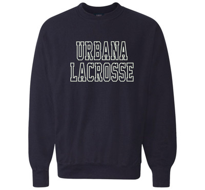 Urbana Hawks LACROSSE Cotton MV Sport Pro-Weave EMBROIDERED Crewneck MANY COLORS Sz S-3XL NAVY