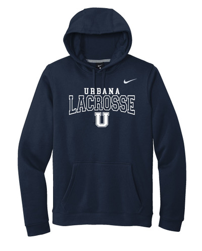 Urbana Hawks Hoodie Sweatshirt LACROSSE NIKE Club Cotton Fleece Many Colors Available Sz M-3XL NAVY