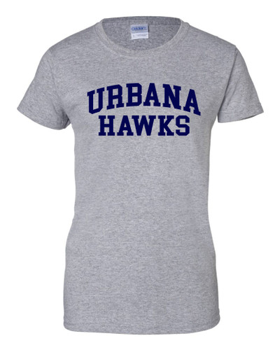 Urbana Hawks LACROSSE T-shirt Cotton Many Colors Available LADIES SZ S-3XL SPORTS GREY