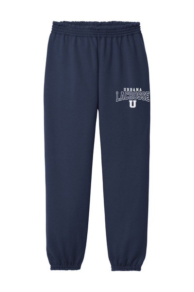 Urbana Hawks LACROSSE Sweatpants Cotton ELASTIC CUFF YOUTH SIZES S-XL NAVY