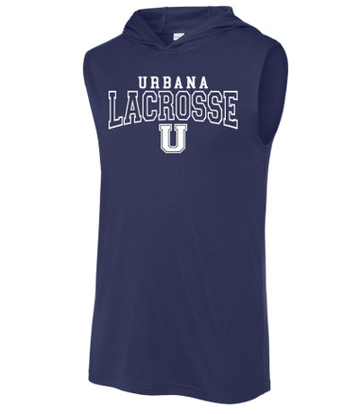 Urbana Hawks LACROSSE Sport Tek Hoodie Performance Sleeveless T-shirt Many Colors Available Sz S-2XL  NAVY