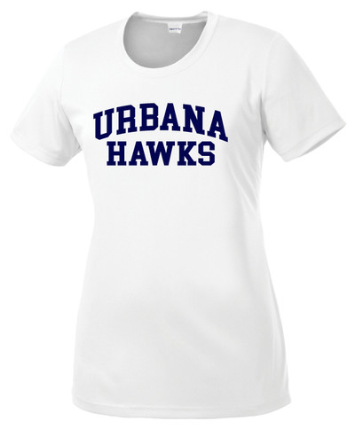 UHS Urbana Hawks T-shirt Performance Posi Charge Competitor Many Colors Available LADIES SZ XS-4XL WHITE