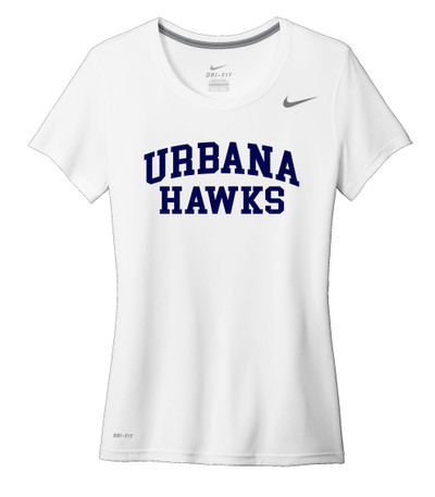 UHS Urbana Hawks T-shirt NIKE Performance Dri-FIT LADIES SZ S-2XL WHITE