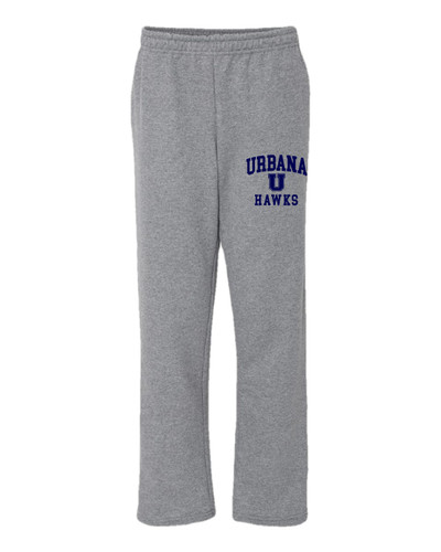 Urbana Hawks Sweatpants Open Bottom Cotton With Pockets Many Colors Available Sz S-2XL  SPORTS GREY