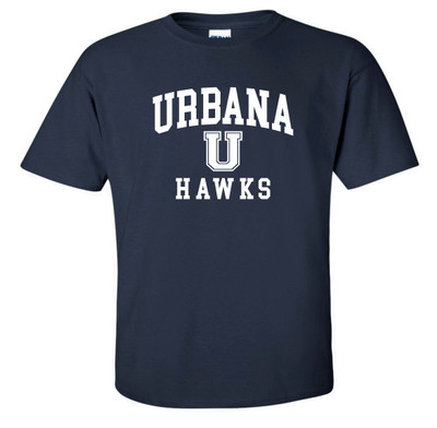 UHS Urbana Hawks T-shirt Cotton U Many Colors & Sizes Available S-3XL  NAVY