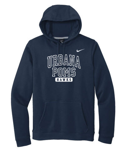 Urbana Hawks POMS Hoodie Sweatshirt NIKE Club Cotton Fleece Many Colors Available Sz S-3XL NAVY