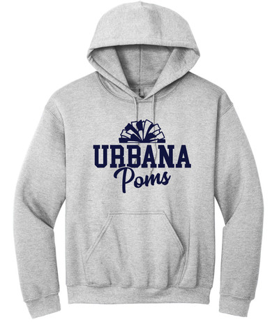 Urbana Hawks POMS Cotton Hoodie Sweatshirt Many Colors Available SZ S-3XL ASH