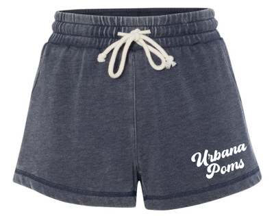 URBANA HAWKS POMS Shorts Enzyme-Washed Rally LADIES Many Colors Available SZ XS-2XL NAVY